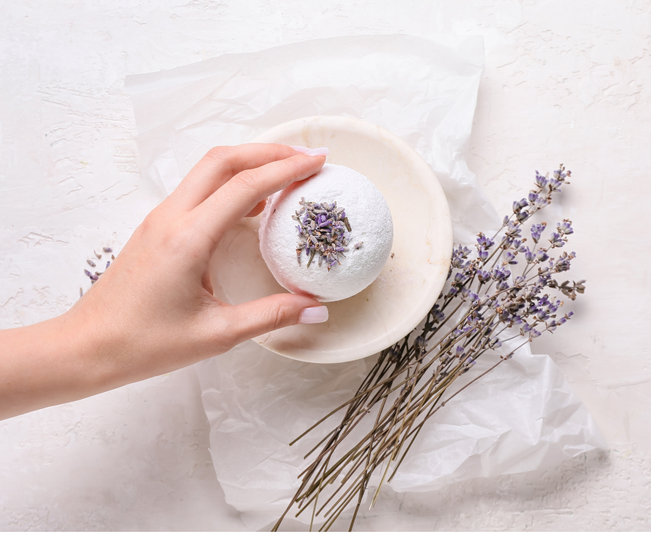 lavender cannabis bath bomb