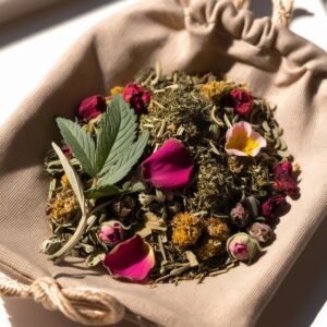 ai design of herbs in a pouch to roll your own herbal smoke