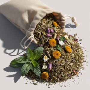 ai design of herbs in a pouch to roll your own herbal smoke